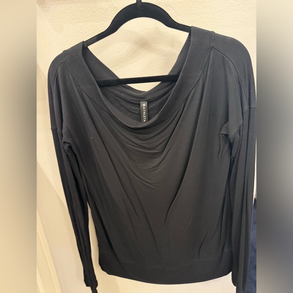 Athleta, off the shoulder barre sweater, M